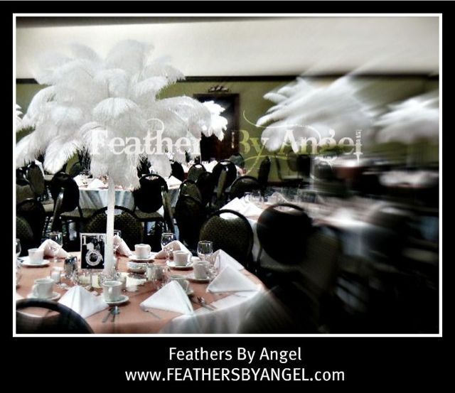 Ostrich feather centerpieces for weddings all events