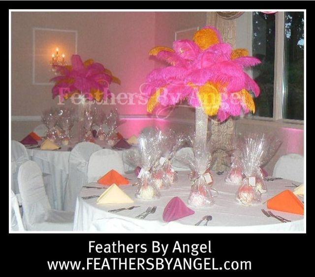 Ostrich feather centerpieces for weddings all events