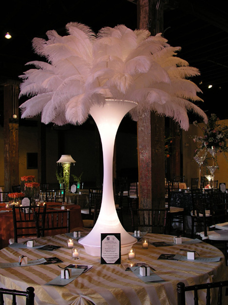 Have you seen the feather centerpieces on Dina Manzo new design show